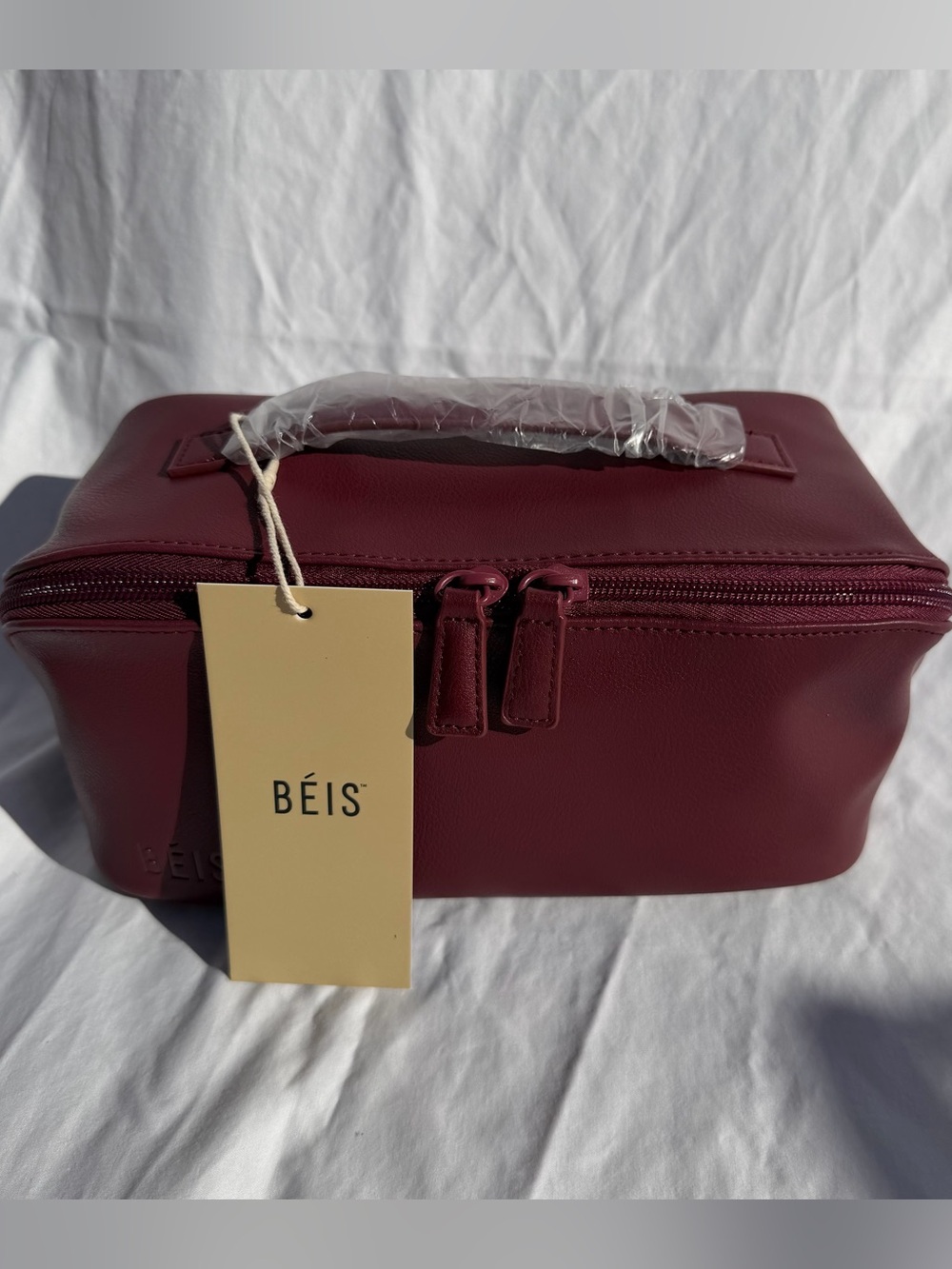 BEIS essential toiletry kit Burgundy NWT